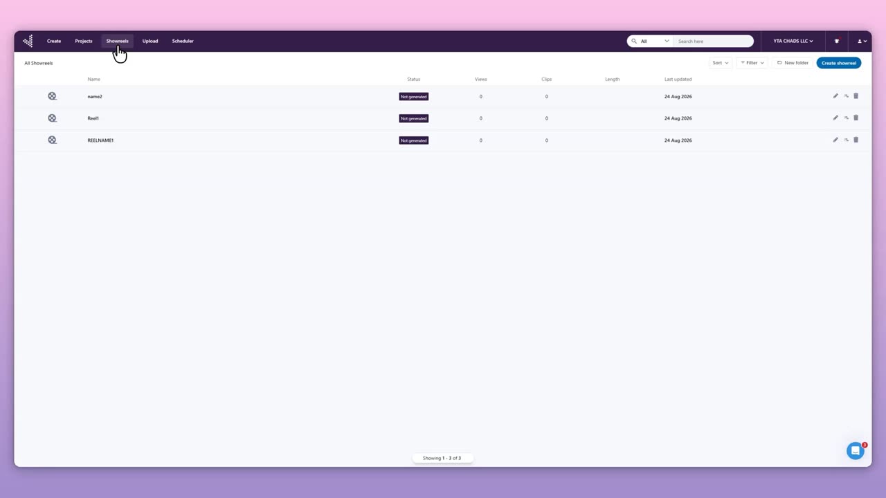Voxpopme showreel builder